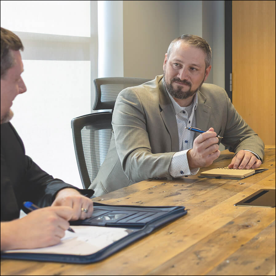 accountant meeting with client